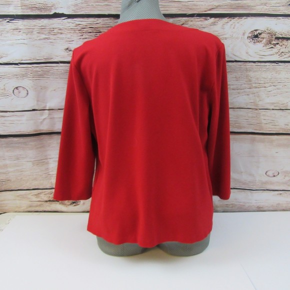 Talbot's women's XL 3/4 sleeve popover blouse - Picture 3 of 7